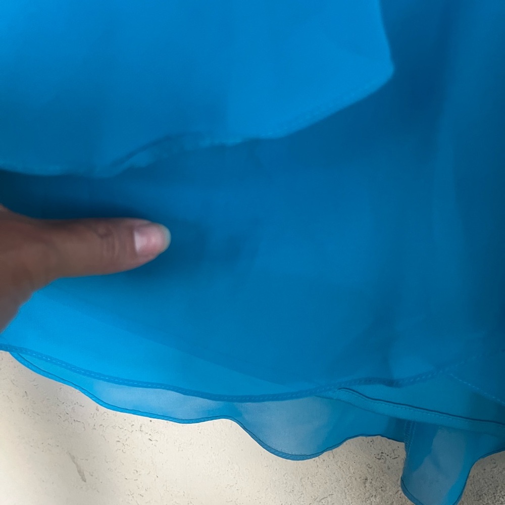 5/$7 Blue Layered Sleeveless Cocktail Dress - Picture 4 of 4